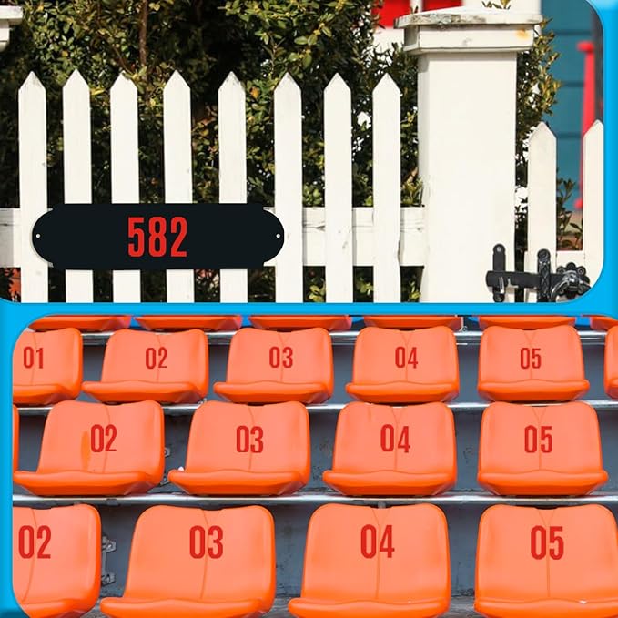6 Sheets 3 Inch Mailbox Numbers Stickers Vinyl Decals,Self Adhesive Number Waterproof House Address Numbers for Outside Mailbox,Signs,Window,DIY Crafts Making,Door,Car,Home,Business(Red)