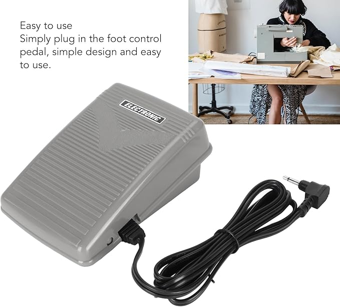 Sewing Machine Foot Pedal Replacement, Non Slip Durable Foot Control Pedal with Power Cord for Singer 9960 Sewing Machine ABS Material 135x93x58cm