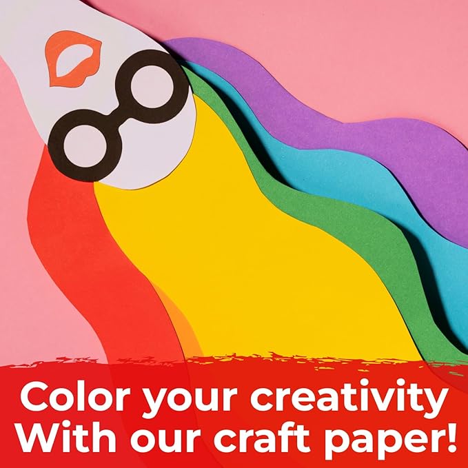 18" x 1200" (100 ft) Orange Kraft Paper (Case of 16 Rolls), 45 lbs Thickness, Made in USA Kraft Paper for School, Art Colored Paper, Gift Wrapping Paper, Packing Paper for Moving