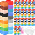 Poen 48 Pcs Air Dry Clay Kit with Sculpting Tool 24 Colors DIY Modeling Clay, Non-Sticky Soft and Light, Arts and Crafts Gift for Adults Artists
