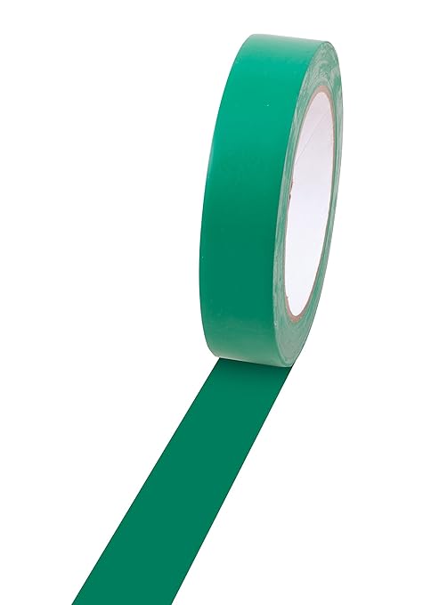 Champion Sports Vinyl Tape, 1” Wide x 36 Yards Long, Green - Durable Floor Marking Tape - Schools, Gyms, Restaurants