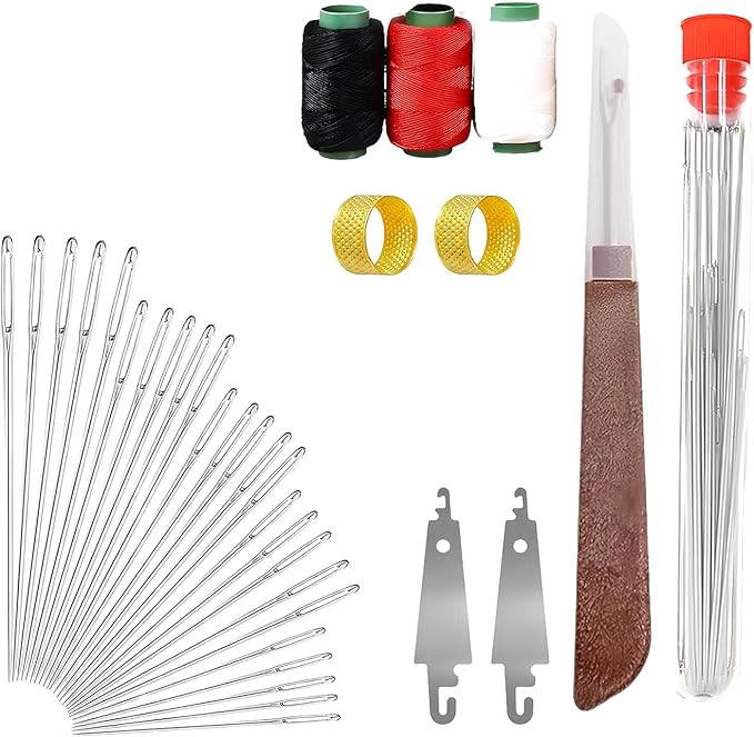 Big Eye Steel Sewing-Needles Kit, 2025 New Stainless Steel-Needles for Hand Sewing, Handmade Quilting for DIY-Craft Lovers