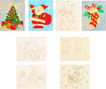 Piatoeke 16PCS 5.9×4.7in Unfinished Wooden Christmas Cutouts Board for Kids Painting, Wood Crafts DIY Fun Things to Paint and Hang (Christmas)