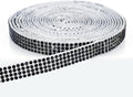 novani Self Adhesive Rhinestone Ribbon, 0.35 Inch Wide 3 Yards 1 Roll, Black Crystal Diamond Bling Strips for DIY Crafts, Home Decor, Glitter Glass Rhinestones Tape for Crafting, Car Decoration
