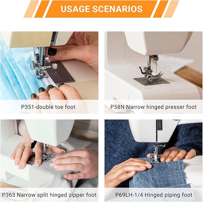 Sewing Presser Foot Set 25Pcs, Sewing Machine Presser Feet Kit Accessories for JUKI DDL-5550 8500 8700 9000 Industrial Professional Domestic Sewing Machine