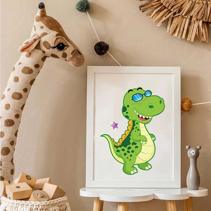 27 Sheet Dinosaur Stickers Make Your Own Dino Stickers for Kids 3+, Make-a-face Sticker Boys Girls Dinosaur Birthday Party Decorations, DIY Craft Birthday Party Favor Supplies