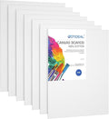 GOTIDEAL Canvases for Painting, 11x14 inch of 7, Professional Primed White Blank Flat Canvas Panels- 100% Cotton Artist Canvas Boards for Acrylics Painting, Oil Watercolor Tempera