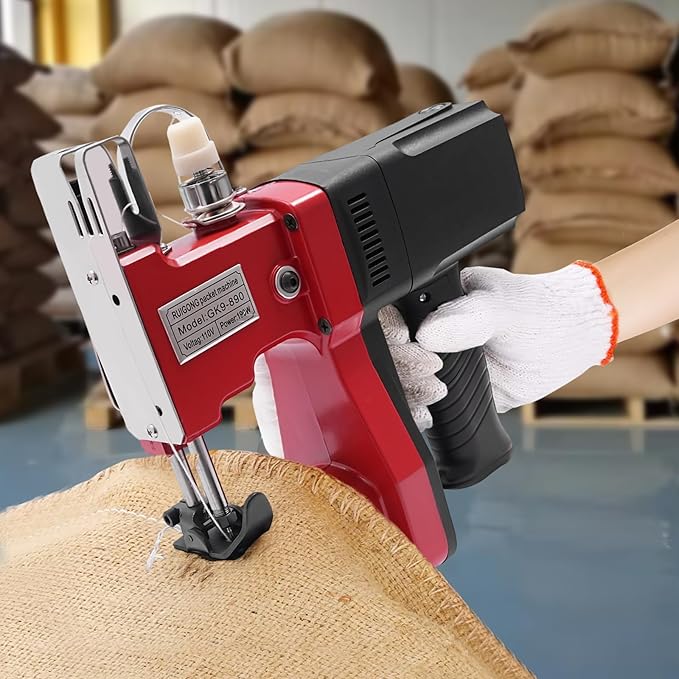 Cordless Bag Closing Machine Bag Sewing Machine Cordless Portable Bags Sewer for Burlap Sack, Canvas,Feed Sacks,Rice Bags, PP Woven Kraft Paper Bags