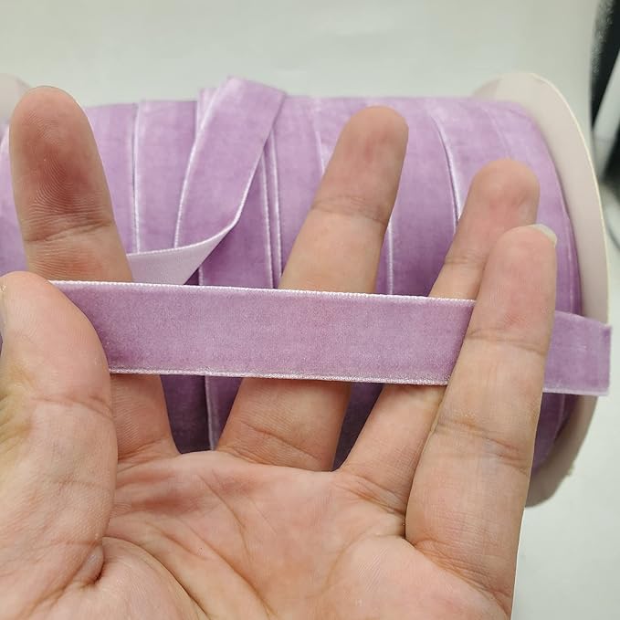 10 Yards Velvet Ribbon Spool (Light Purple, 5/8")