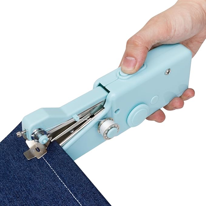 Handheld Sewing Machine CS101,Sewing Machines for Beginners,Portable Electric Mini and Samll Hand Held Sewing Machines Kit for Adults and Kids Blue Set