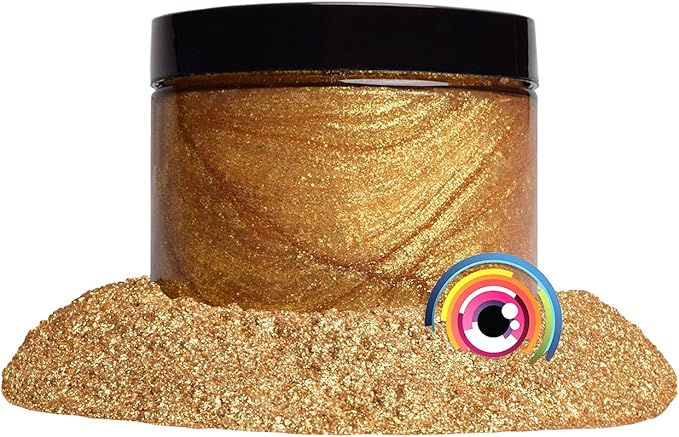 Eye Candy Pigments Premium Gold Mica Powder - Taba Gold (25gr) - for Epoxy, Resin, Soap, Paint, Woodworking, Acrylic Pouring, Bath Bombs, Fishing Lures - DIY Arts and Crafts Additive