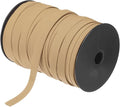 MECCANIXITY 1/2 Inch Double Fold Bias Tape Polyester Continuous Bulk Bias Tape for Sewing, Seaming Quilting Hemming Binding Crafts (Khaki 100 Yards)