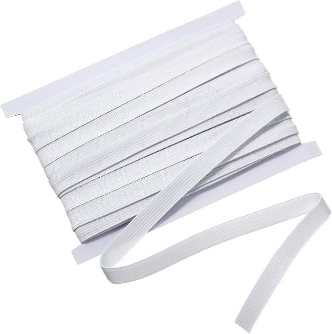 Shappy Elastic for Sewing Knit Elastic Band(1/2 Inch X 11 Yards,White)