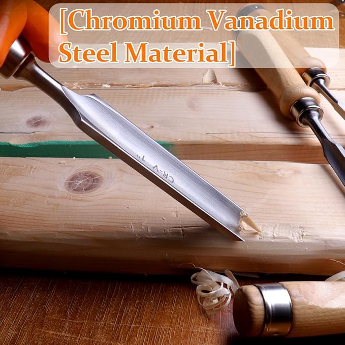 Atoplee Wood Carving Gouge Chrome Vanadium Steel Semi-Circular Carpenter Woodworking Chisel (12mm(1/2"))