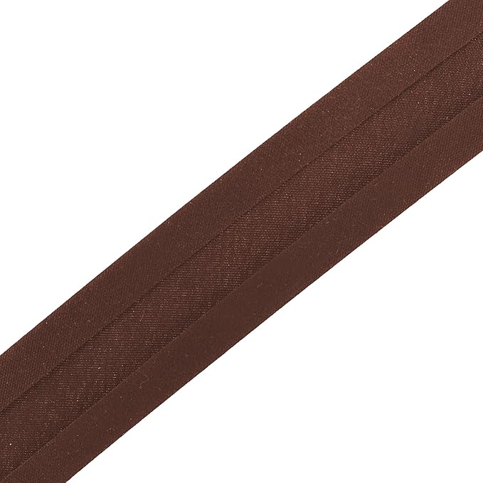 Mandala Crafts 3/4 Inch Single Fold Bias Tape for Sewing, Quilting, Piping, Hemming, Blanket & Quilt Binding – 40 Yards Brown Fabric Seam Binding Tape