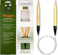 Froggod Bamboo Circular Knitting Needles Size 11 – 3.15-inch Bamboo Knitting Needle Tips, 31.5-inch Total Length, Lightweight Wooden Needles
