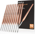 Nicpro Detail Paint Brushes 10 PCS Aesthetic Fine Tip Professional Miniature Painting Artist Brush Set for Micro Detailing Acrylic Watercolor Oil Craft Models Rock Army Paint by Number for Adult