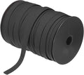 MECCANIXITY 1/2 Inch Double Fold Bias Tape Polyester Continuous Bulk Bias Tape for Sewing, Seaming Quilting Hemming Binding Crafts (Black 100 Yards)