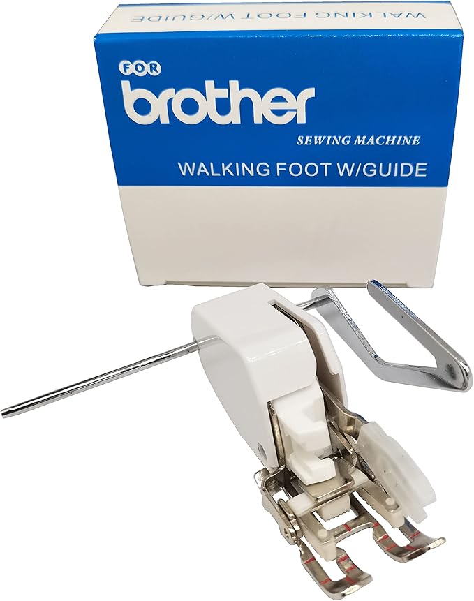 HONEYSEW Open Toe Walking Foot W/Guide for Brother Sewing Machine Quilting and Sewing Stitch Through Multiple Layers