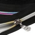The Yards 10 Yards Bulk Nylon Coil Zipper with Colorful Teeth - Replacement Sewing Zipper with 10PCS Sliders for DIY Craft Bags