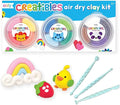 Ooly Air Dry Clay for Kids, 12 Colors Modeling Clay with 3 Shaping Tools, Play Dough Gifts for Kids, Craft Supplies - Creatibles