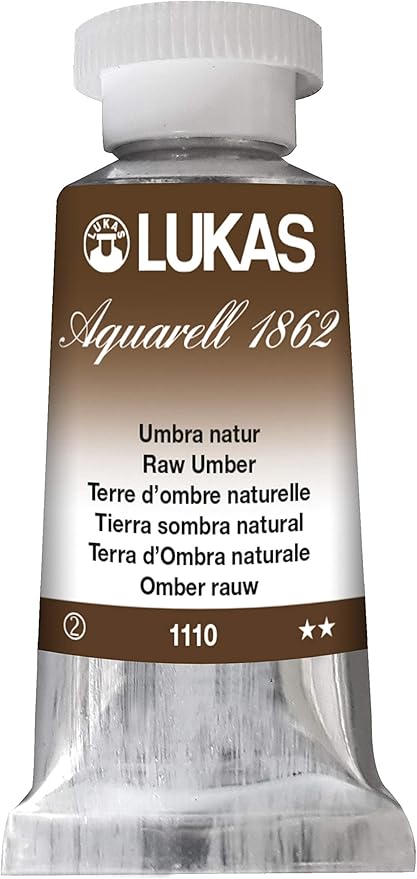 Lukas 1862 Aquarell Artists' Watercolor Tubes, Raw Umber 24 ml - Vibrant Professional Grade Watercolor Paint - Easy-to-Wet, Intense Color, Long-lasting - Ideal for Professional Watercolorists