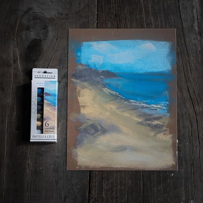 SENNELIER Extra-Soft Half Pastel 6 Stick Set, Set of 6, Seaside