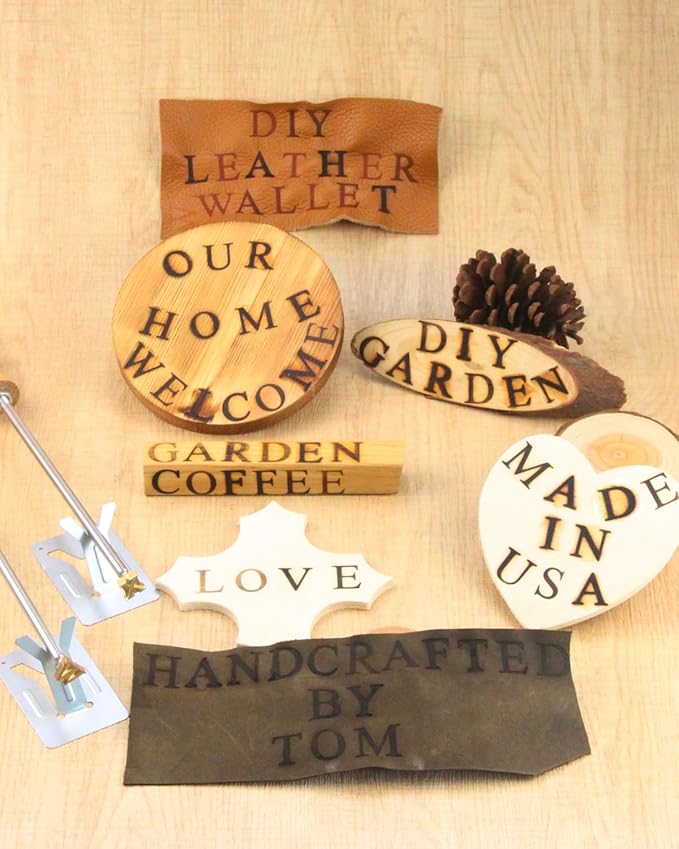 5/8" 36 Pcs Wood Burning Letters and Numbers, Wood Burning Alphabet Stamp Kit for Wood Branding Leather Crafting, Wood Burning Letter Kit Gifts Personalized for Christmas Birthday Wedding