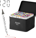 wyewye Alcohol Markers set 120 colors,Painting Marker for Artists,Dual Tip alcohol markers Permanent Art Pen for Artists,Drawing Art Markers for Adults,Sketch Pens for Drawing (White)