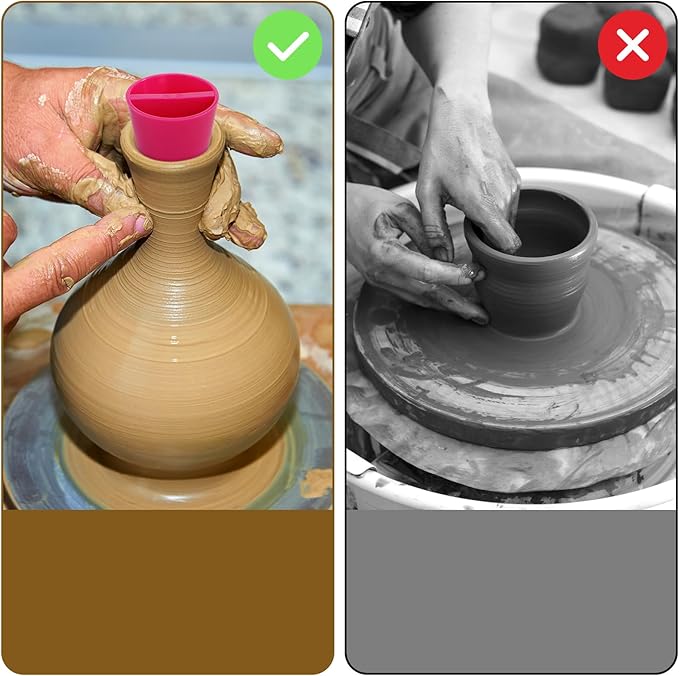 ZENFUN 3 Packs Rim Cone Pottery Tool, 3 Sizes Ceramic Rim Shaper Cone, 3D Printed Pottery Tool Fixing Rims for Potters Clay Artists Beginners (XS,S,M)