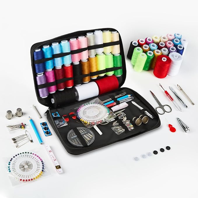 Sewing Kit for Adults and Kids, Needle and Thread Kit for Sewing, Large Sewing Kit for Adults Basic Starter Beginners Travel Emergency Sew Repair Set