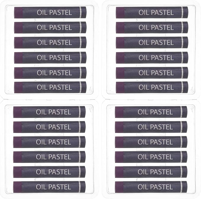 PATIKIL Purple Oil Pastels, 24Pcs Soft Oil Crayons Creamy Pastels Stick Art Supplies for Art Painting Drawing Blending Graffiti for Drawing Beginners Artists