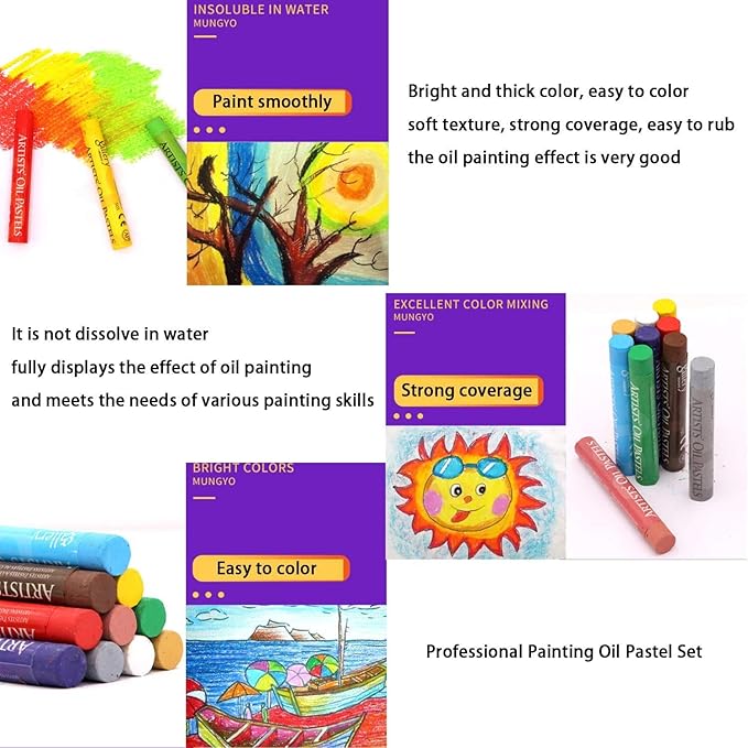 Oil Pastel Set,Professional Painting Soft Drawing Graffiti Art Crayons Washable Round Non Toxic Pastel Sticks for Artist,Kids,Student,Beginner (50 Colors)