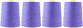 Mandala Crafts 4 Pack of Serger Threads Cones Spools - 20S/2 24000 Yards Polyester Periwinkle Threads for Sergers Machine and Overlock Quilting Sewing Machine