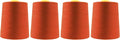Mandala Crafts 4 Pack of Serger Threads Cones Spools - 20S/2 24000 Yards Polyester Terracotta Threads for Sergers Machine and Overlock Quilting Sewing Machine