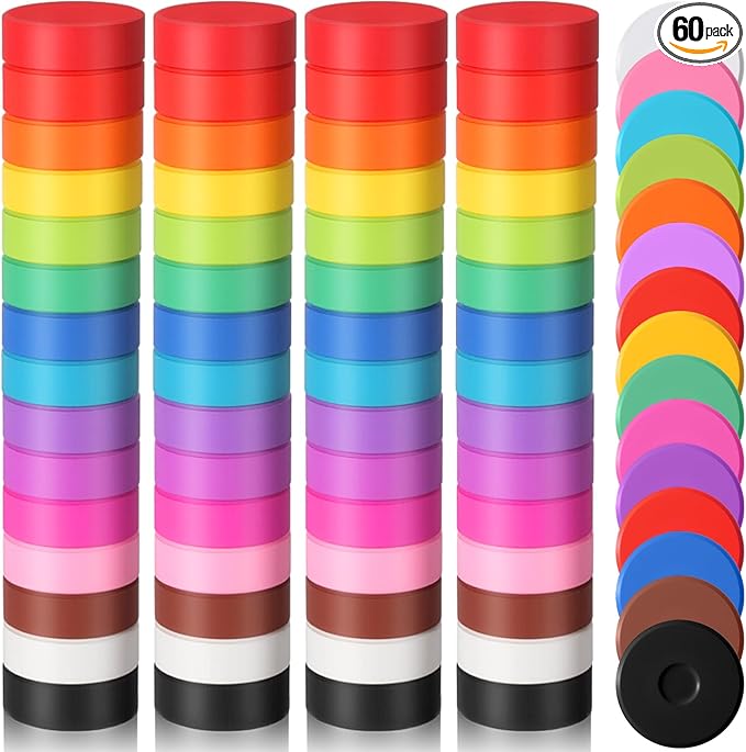 Nuanchu 60 Pcs Tempera Paint Cakes 15 Colors Tempera Paint Washable Art Supplies for Painting Drawing Crafts Activities
