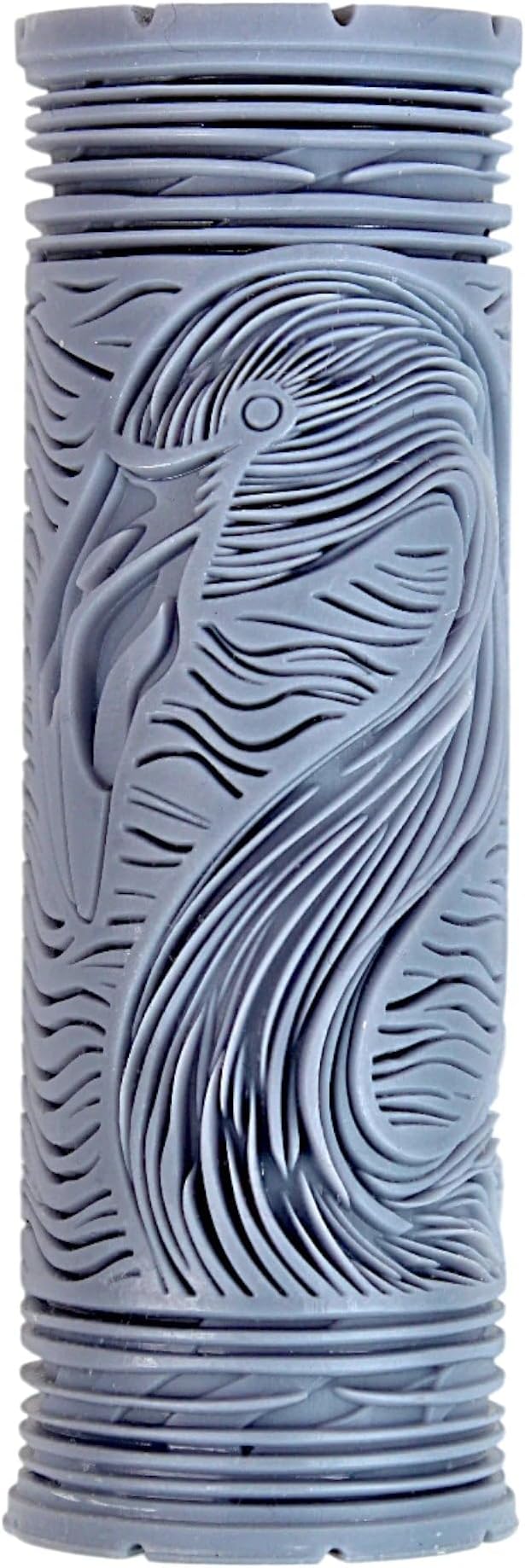 Flamingo Clay Texture Roller (4") - Bird Set #01 - Embossing Pattern Roller for Polymer & Ceramic Clay, Pottery & Crafts