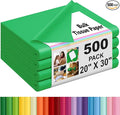 Qilery 500 Sheets Dark Green Tissue Paper Bulk for Gift Bags 20 x 30 Inch Acid Free Decoupage Packaging Wrapping Paper Sheets for Mardi Gras St. Patrick's Day Decoration DIY Crafts, Packing Supplies