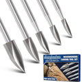 Wood Carving Drill Bits Set for Dremel Rotary Tool 5Pcs Engraving Drill Bits Woodworking Accessories with 1/8” Shank for DIY Woodcrafts Carving Engraving Grinding Drilling Micro Sculpture