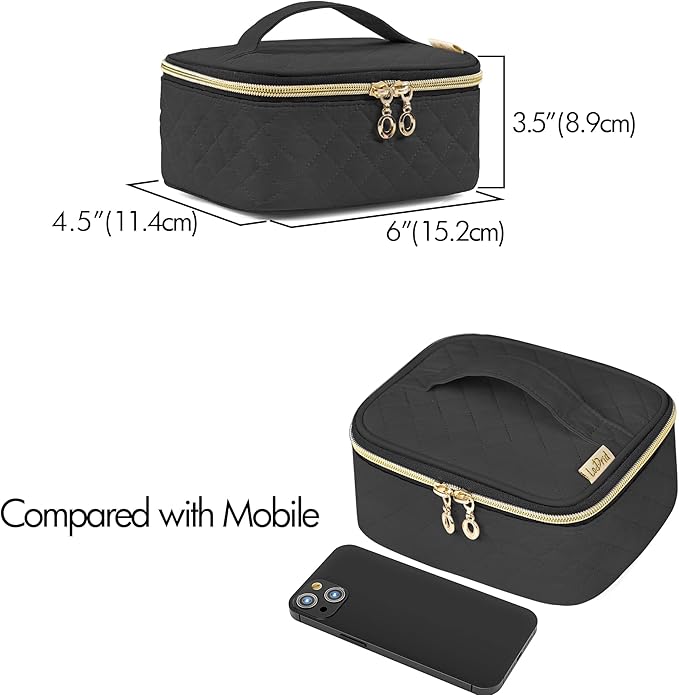 LoDrid Sewing Kit, Portable Flannel Bag with Complete Sewing Supplies for Travel & Home, Sewing Repair Kit Tools for Adults & Beginners, 24 Color Threads, 30 Needles & Sewing Accessories, Black