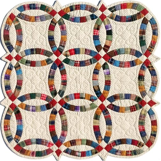 HONEYSEW Arcs & Fans Quilt Circle Cutter Multifunctional Arc Cutting Patchwork Ruler - Acrylic Quilters Template With Double Colored Lines for Cutting Cloth, Sewing Crafts