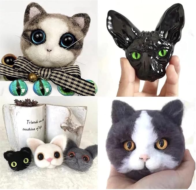 100PCS Eyes Glass Cabochon for Clay Doll Making Sculptures Props Craft DIY Findings Jewelry Making Christmas Gift