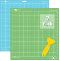 HTVRONT Variety Cutting Mat, 2 Pcs Cutting Mat 12x12 Compatible with Cricut Maker 3/Maker 4/Maker/Explore 3/4/Air 2/One Cutting Machine (LightGrip, StandardGrip), Cutting Mats Replacement Accessories