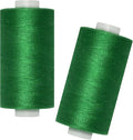 All Purpose Sewing Thread-2 Spools of Hand Polyester Sewing Thread for Sewing Machine for Hand and Machine Sewing(Christmas Green, 2 spools)