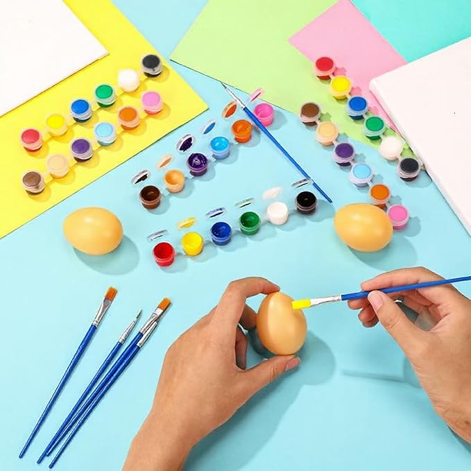 Qilery 100 Sets Mini Acrylic Paint Set 1400 Pcs 12 Colors Acrylic Painting Strips 100 Flat Brushes 100 Pointed Brushes for Adults Home Birthday Art Craft Party Favors (2ml)