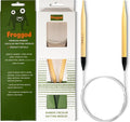Froggod Bamboo Circular Knitting Needles Size 10.75 – 3.15-inch Bamboo Knitting Needle Tips, 31.5-inch Total Length, Lightweight Wooden Needles