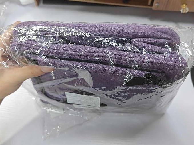 Crochet Bag Organizer, Knitting Yarn Bag Tote on the go, Crocheting Storage for knitters Supply Only Bag No Accessories(Purple)