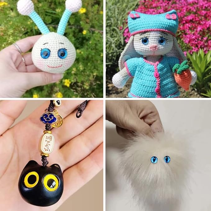 100PCS Eyes Glass Cabochon for Clay Doll Making Sculptures Props Craft DIY Findings Jewelry Making Christmas Gift