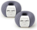 Mohair Silk Yarns for Knitting, Lana Gatto Luxury Silk Mohair Line (Gray - 30480, 2)