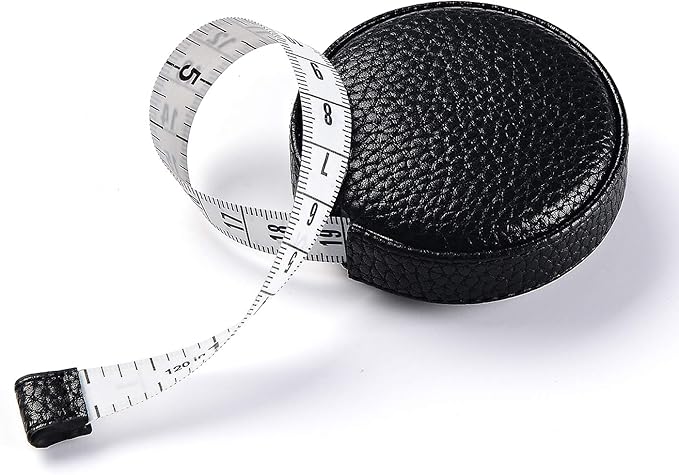 3m/120 Tape Measure Body Measuring Tape for Body Cloth Tape Measure for Sewing Fabric Tailors Medical Measurements Tape Dual Sided Sewing Cloth Tailor Craft Ruler Retractable (Black, 1 Pack)